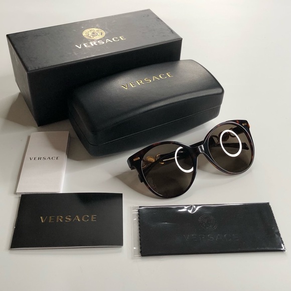 Versace VE4442 Women’s Tortoise Sunglasses with Medusa Logos at Temples ~ BNIB! - Picture 10 of 10